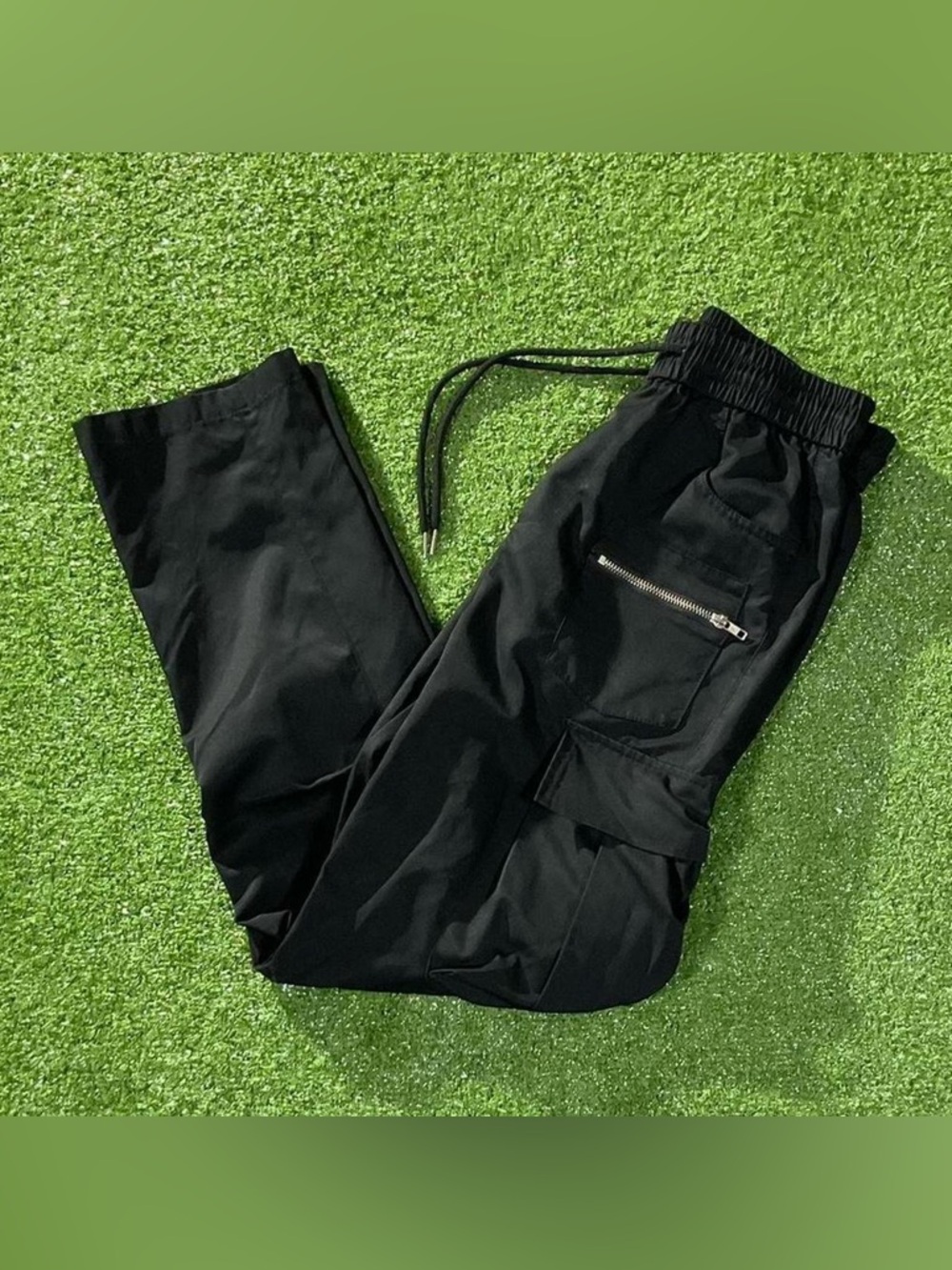 Black Multi Pocket Cargo Pants